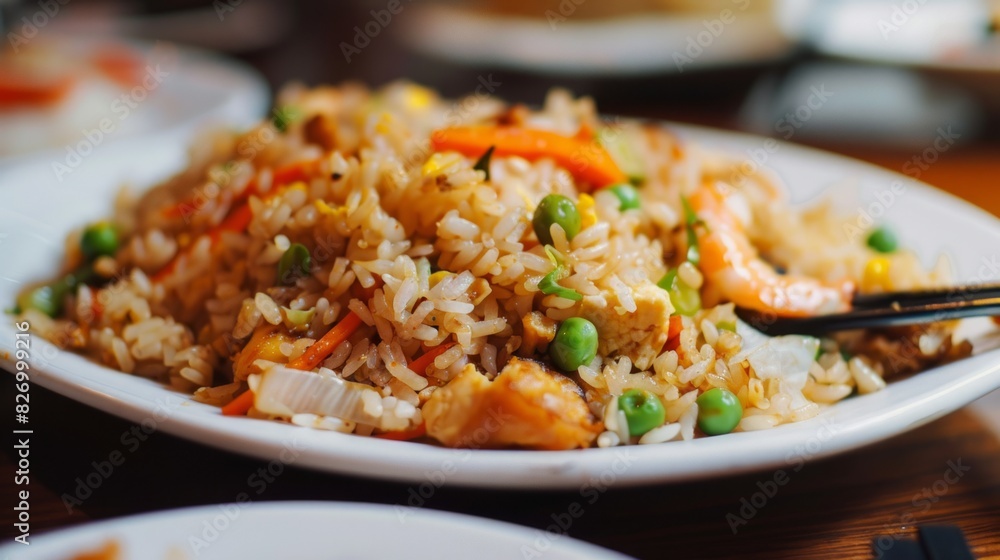 Delicious fried rice with copy space area for text Delicious fried rice with copy space area for text