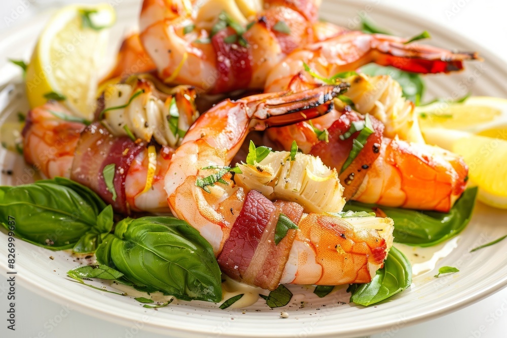 Exquisite Bacon Wrapped Shrimp with Crab and Lemon Exquisite Bacon Wrapped Shrimp with Crab and Lemon