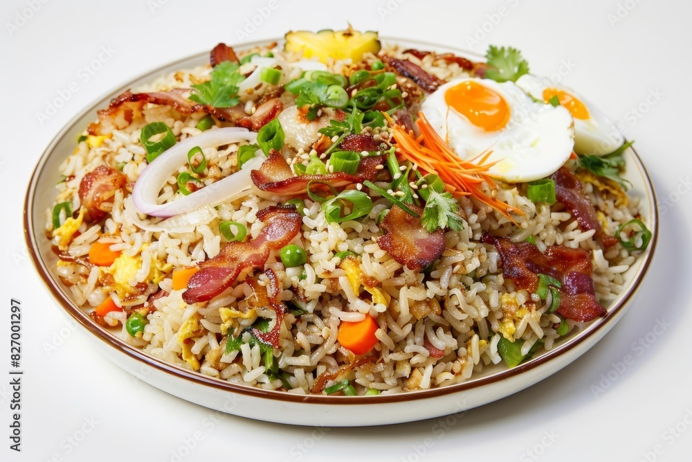 Tasty Bacon Fried Rice with Carrots and Cilantro Tasty Bacon Fried Rice with Carrots and Cilantro
