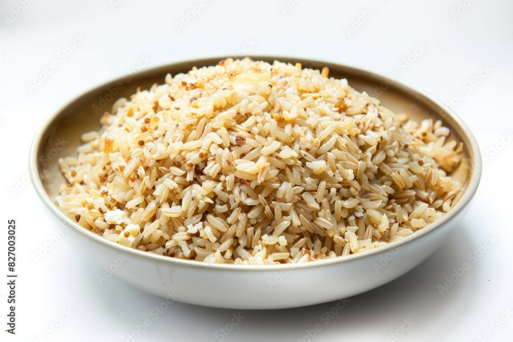 Delicate Golden Crust and Subtle Richness in Baked Brown Rice Bowl Delicate Golden Crust and Subtle Richness in Baked Brown Rice Bowl