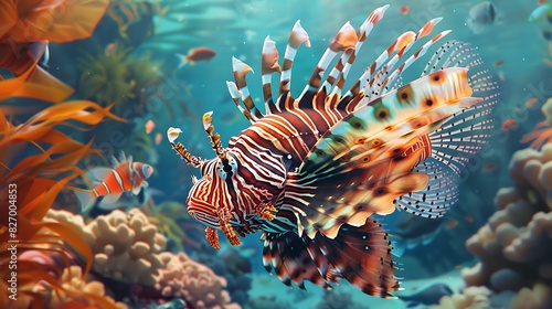 Colorful fishies brighten underwater worlds with their vibrant hues and graceful movements photo