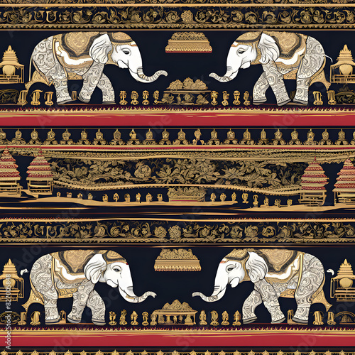 clothing patterns, Thai elephant