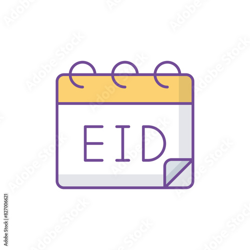 Eid Al Adha icon design with white background stock illustration