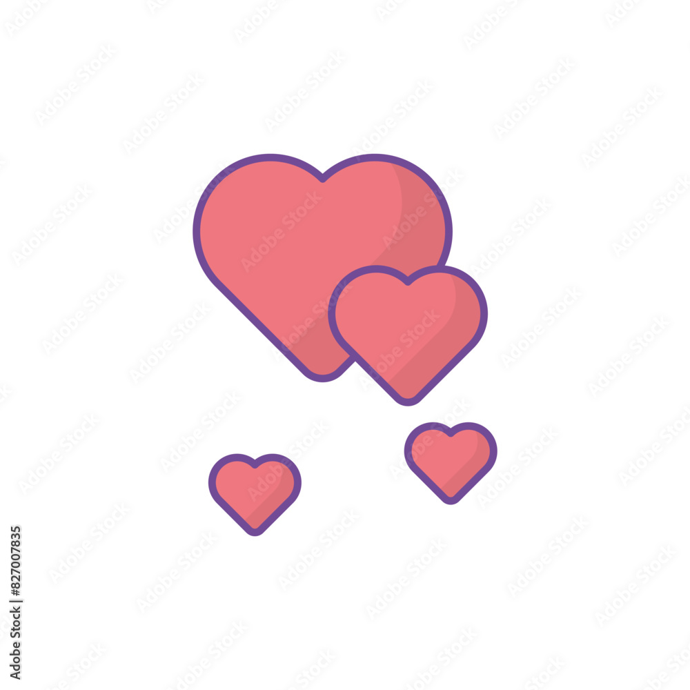 Heart icon design with white background stock illustration Heart icon design with white background stock illustration