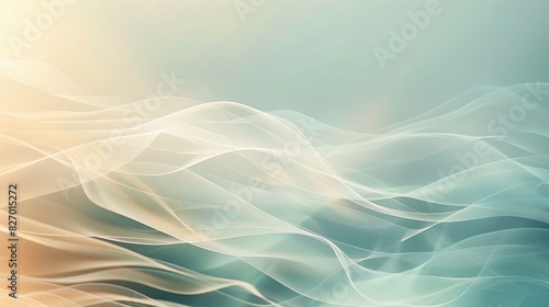 A serene abstract background with smooth gradients and soft light reflections.