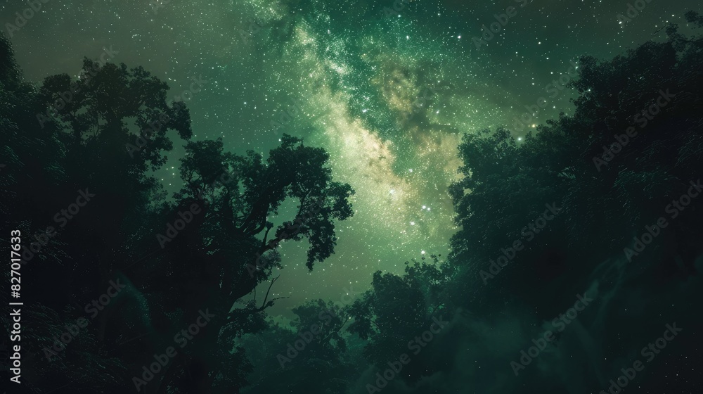Milkyway forest nature backgrounds concept Milkyway forest nature backgrounds concept