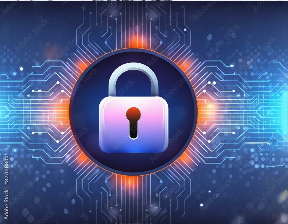 security concept with padlock security concept with padlock