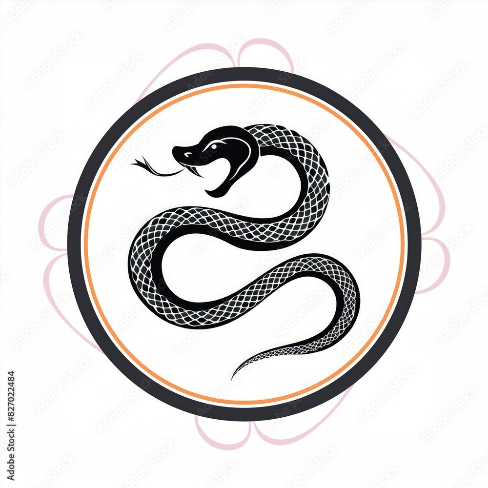 snake symbol on a white background snake symbol on a white background