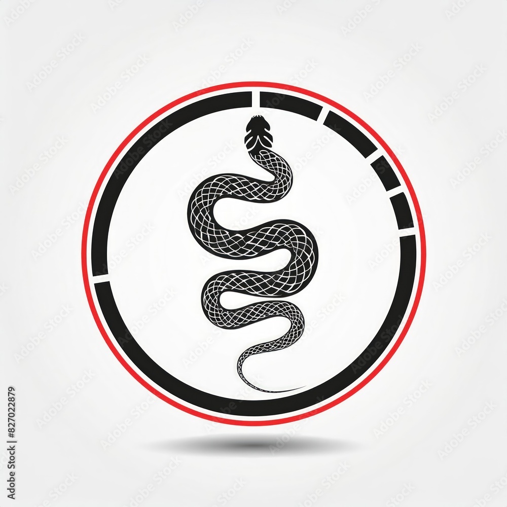 snake symbol on a white background snake symbol on a white background