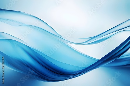 abstract glass waves blue background, backgrounds 