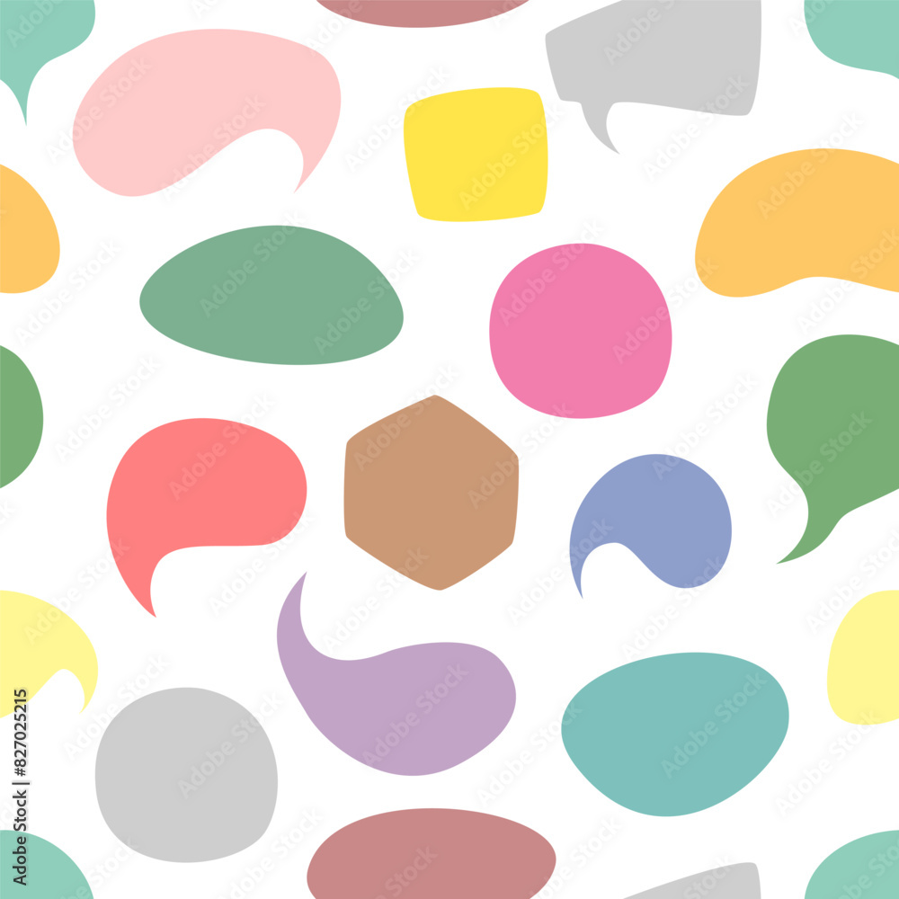 Vector seamless pattern with speech bubbles. Design for wallpaper, wrapping, stationery, textile. Vector seamless pattern with speech bubbles. Design for wallpaper, wrapping, stationery, textile.