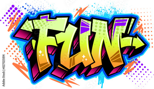 Graffiti art text vector illustration