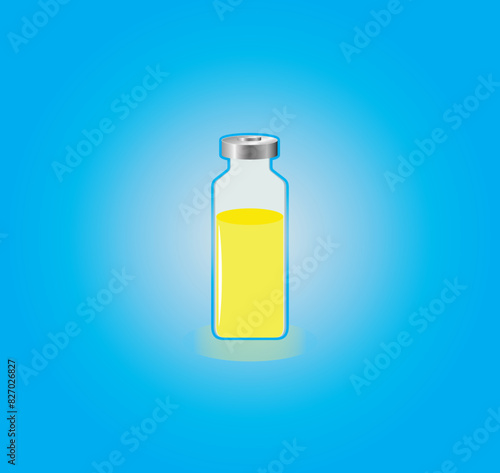 Medicine bottle vaccine. Medicine bottle design.