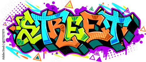 Graffiti art text vector illustration