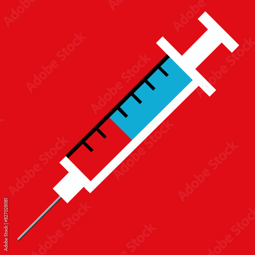syringe with needle isolated logo icon