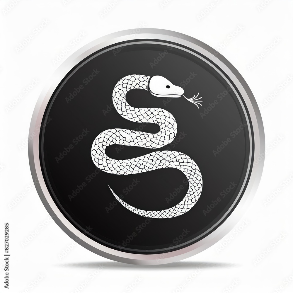 Obraz premium chinese zodiac year of the snake, chinese new year, chinese new year, logo iconic snake, circel logo snake, red snake logo, wood snake chinese new year symbol, logo red snake cool