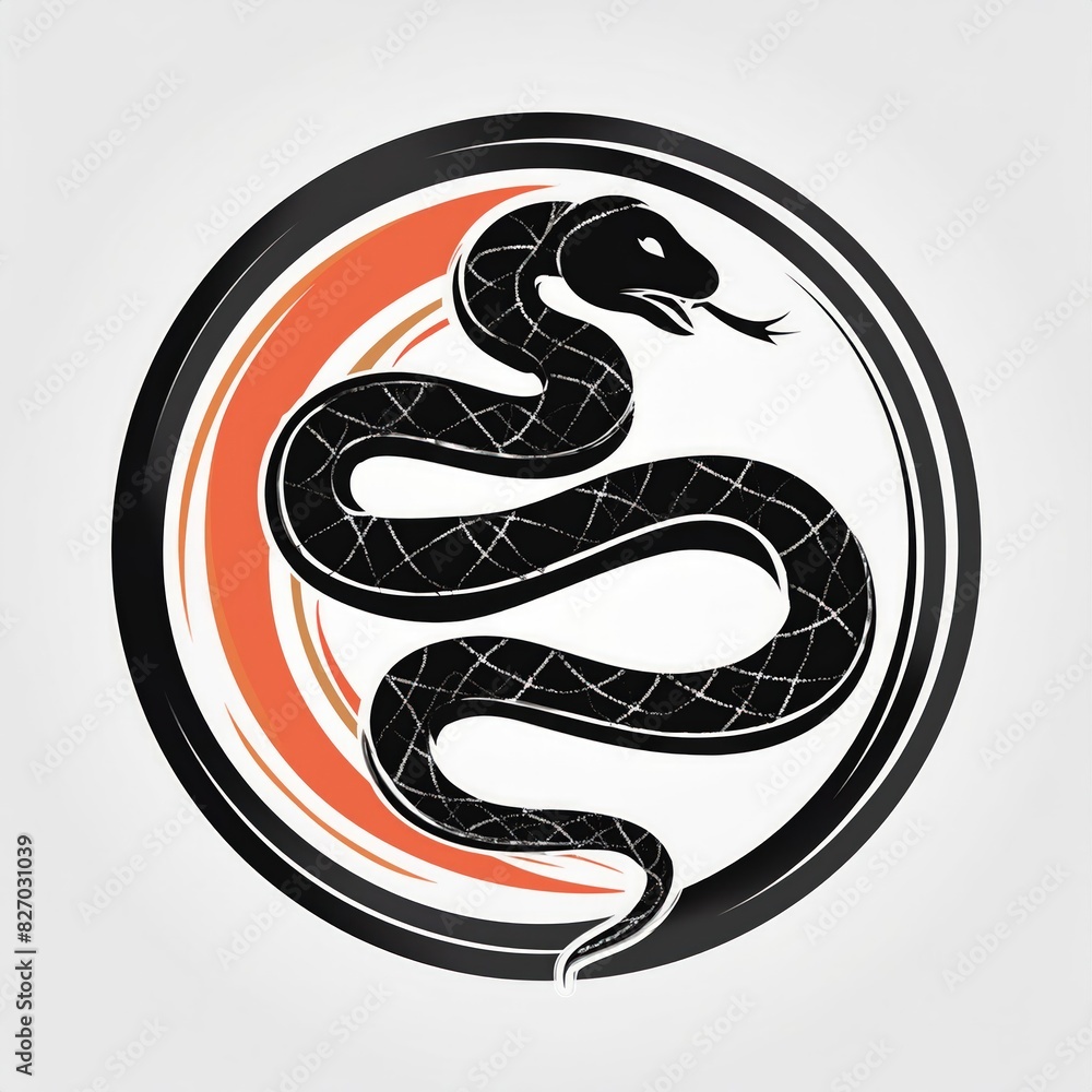 Fototapeta premium snake illustration art design or logo snake or icon snake or vector snake