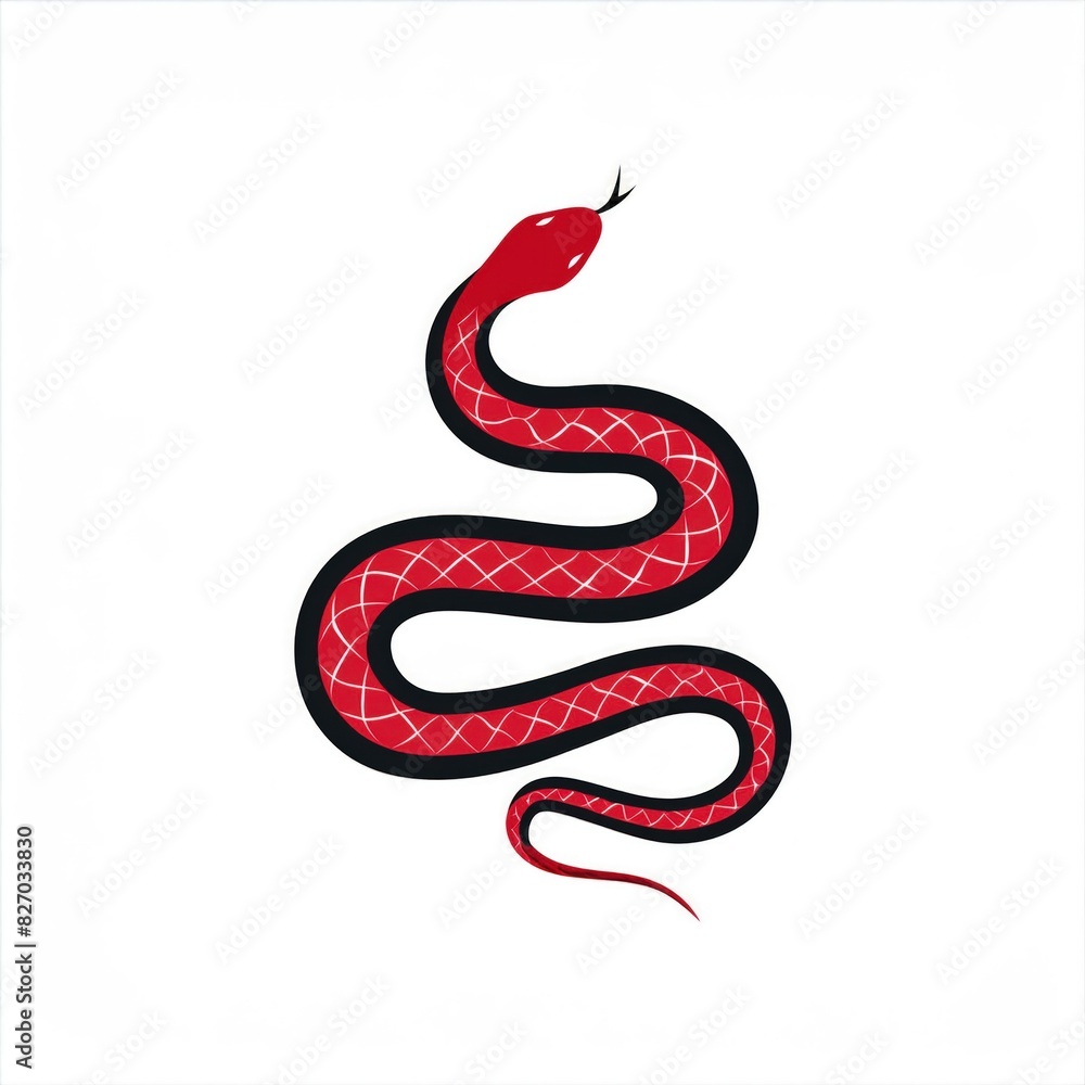 Naklejka premium snake illustration art design or logo snake or icon snake or vector snake