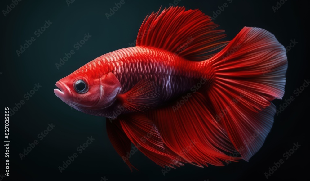 Fototapeta premium betta fish Double Tail or Double Tail Betta red