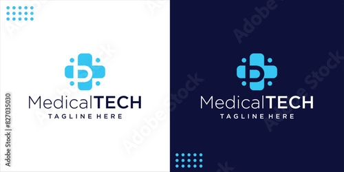 Creative P Plus Medical Logo, Design Inspiration, Illustration, Vector