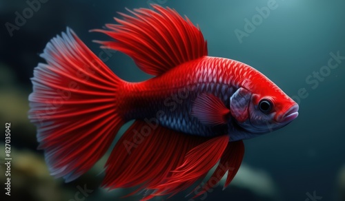 betta fish Double Tail or Double Tail Betta red