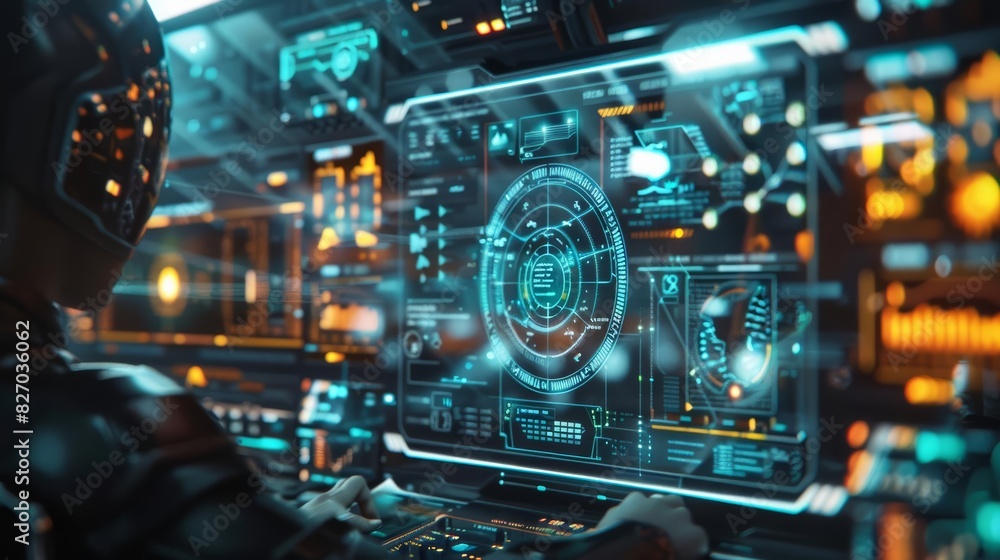 In a modern telecommunications center In a modern telecommunications center