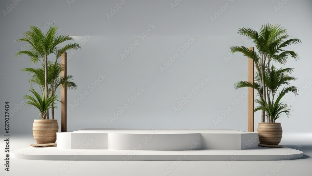 Fototapeta premium podium displaty modern with trees