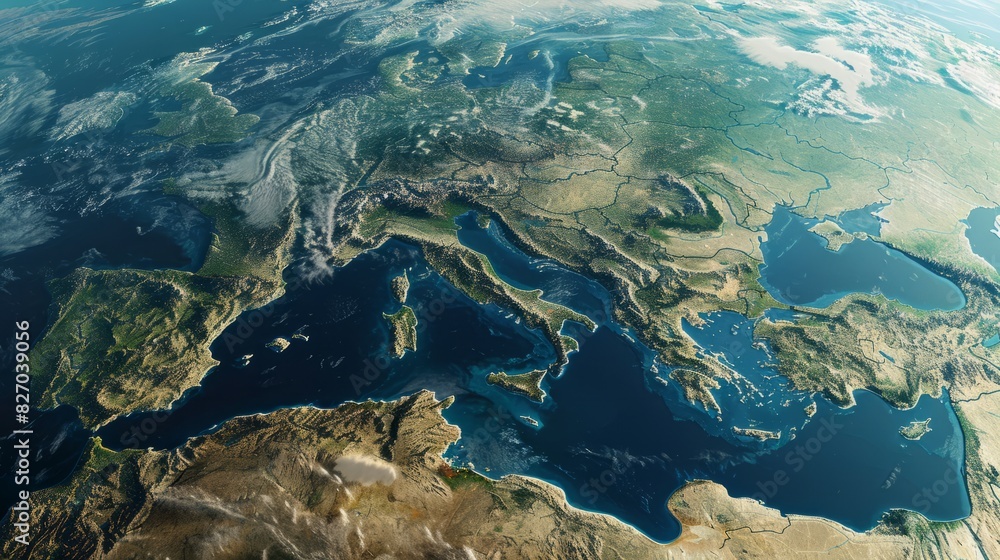 satellite image of europe and northern africa satellite image of europe and northern africa