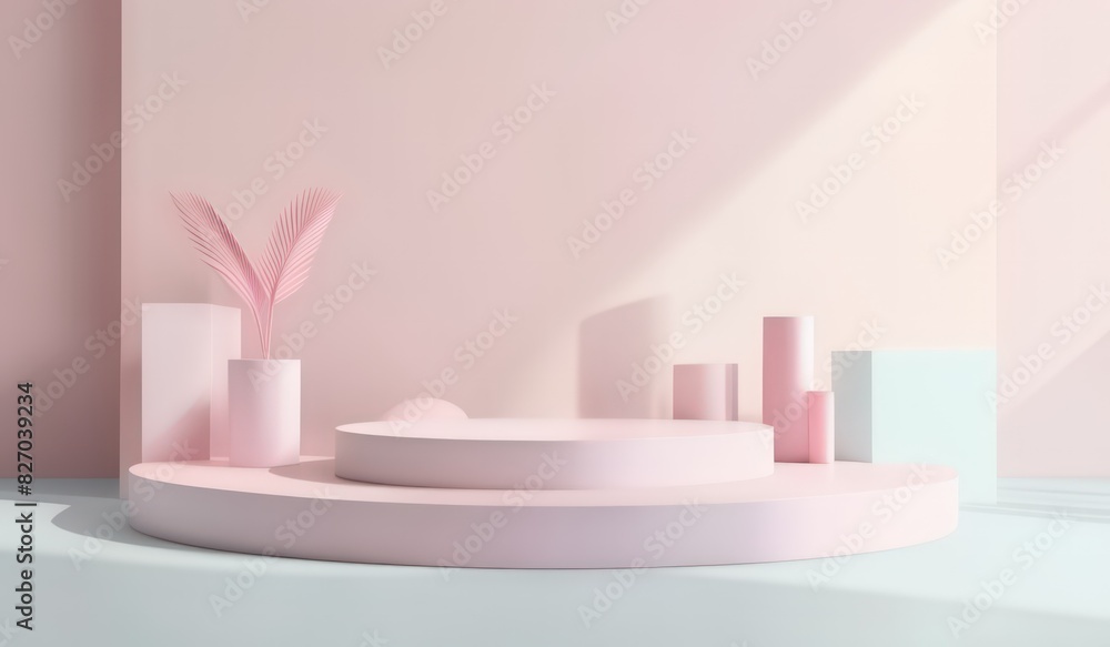 podium empty with shadow windows wallpaper lilac color or violet and pink. Stage empty in room podium empty with shadow windows wallpaper lilac color or violet and pink. Stage empty in room