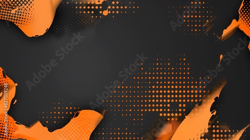 Wallpaper Mural abstract modern elegant background with black and orange color Torontodigital.ca