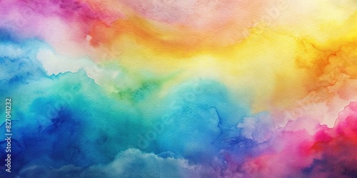 Colorful gradient background with smooth transition, created with Generative Technology and watercolor effects photo