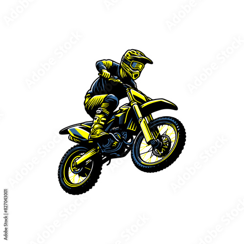 man riding motocross jumping freestyle sport racing