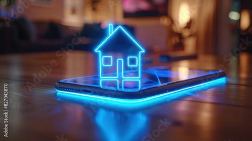 house icon on the smartphone