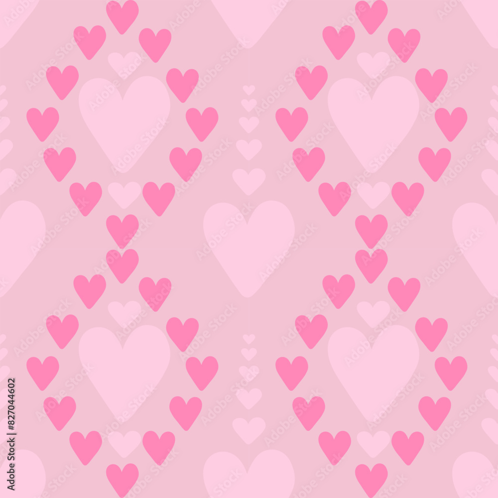 Seamless pattern with heart, Cute doodle style hearts seamless vector pattern.
Hand drawn hearts seamless pattern. Valentine's, Mother's day, birthday card, wallpaper or gift wrap design.