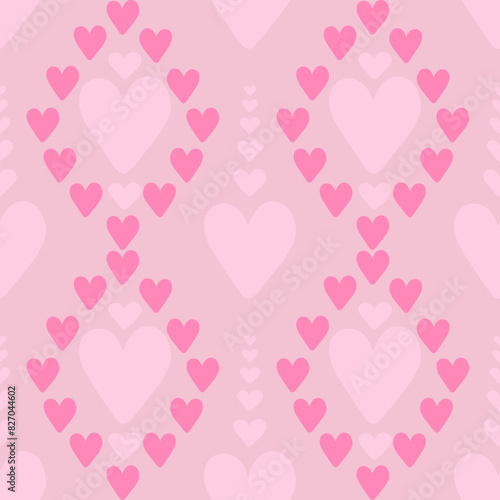Seamless pattern with heart  Cute doodle style hearts seamless vector pattern. Hand drawn hearts seamless pattern. Valentine s  Mother s day  birthday card  wallpaper or gift wrap design.
