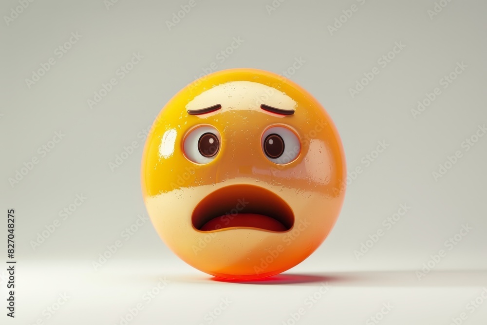 Fototapeta premium Realistic photograph of a complete Emoji and emoticons,solid stark white background, focused lighting