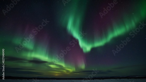 beautiful and peaceful view of the aurora