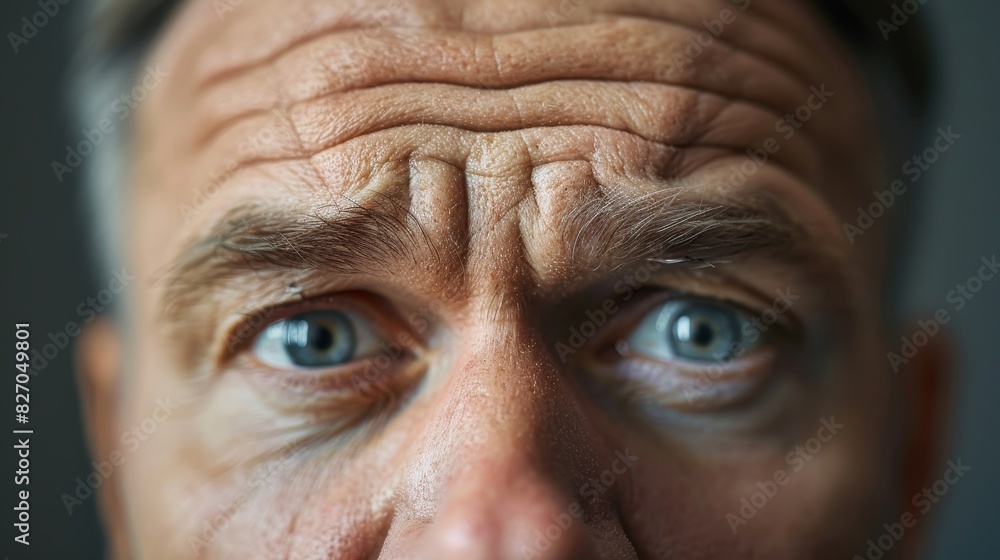 An old man with blue eyes and a wrinkled face An old man with blue eyes and a wrinkled face
