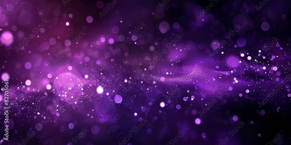 Pink purple bokeh lights and particles on a dark background, creating a mesmerizing and dreamy abstract scene with soft, glowing orbs and a sense of depth and elegance.
