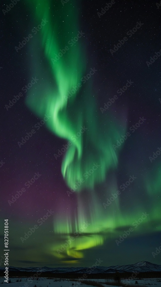Fototapeta premium beautiful and peaceful view of the aurora