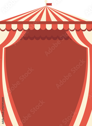 Red and white striped circus tent background
