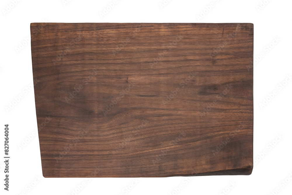 Rough black walnut wooden board isolated on white background Rough black walnut wooden board isolated on white background