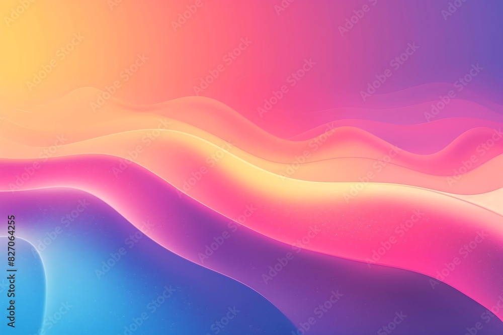 Fototapeta premium Vibrant Abstract Gradient Waves in Soft Pastel Colors
