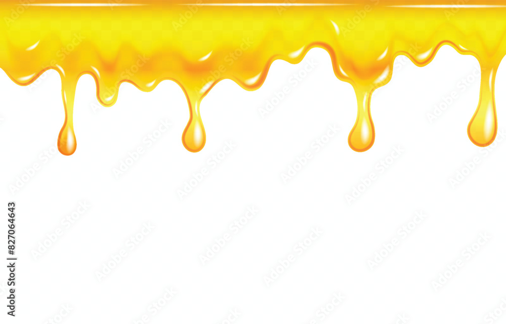 Honey Dripping Clip Art with Transparent Look