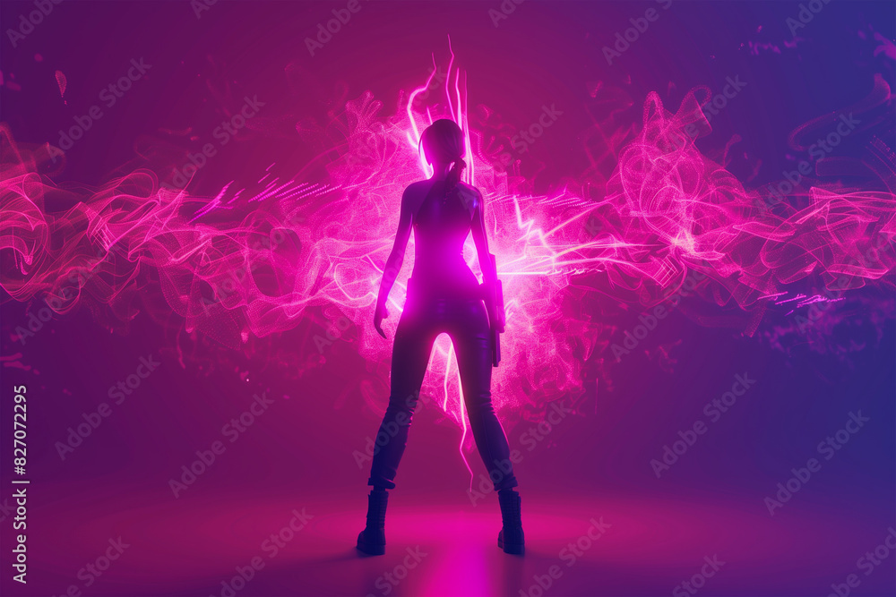 3d game character cartoon portrait glow effect 3d background isolated 3d game character cartoon portrait glow effect 3d background isolated