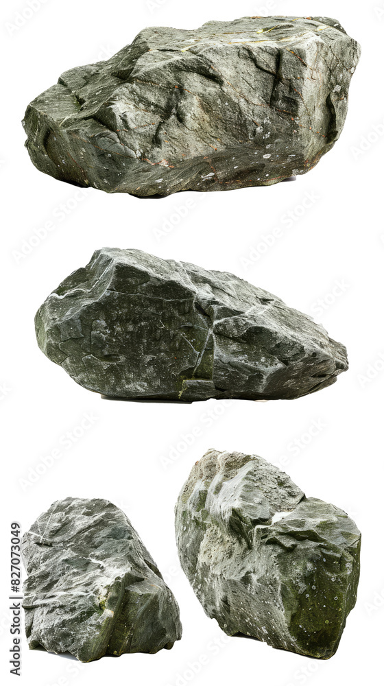 set of rocks isolated on white set of rocks isolated on white