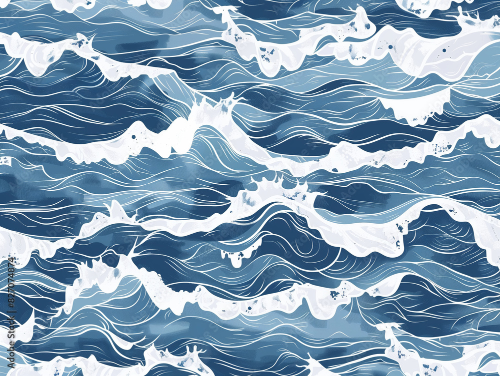 Obraz premium 波のパターン模様