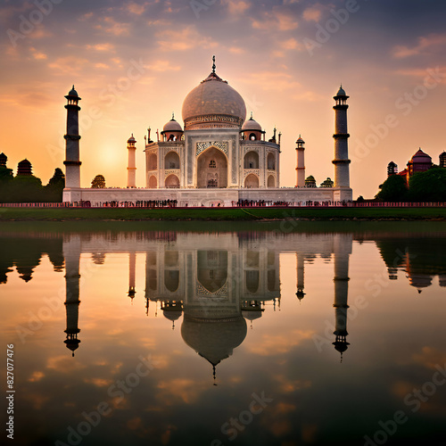 Floating Taj Mahal Agra new Dehli India photo