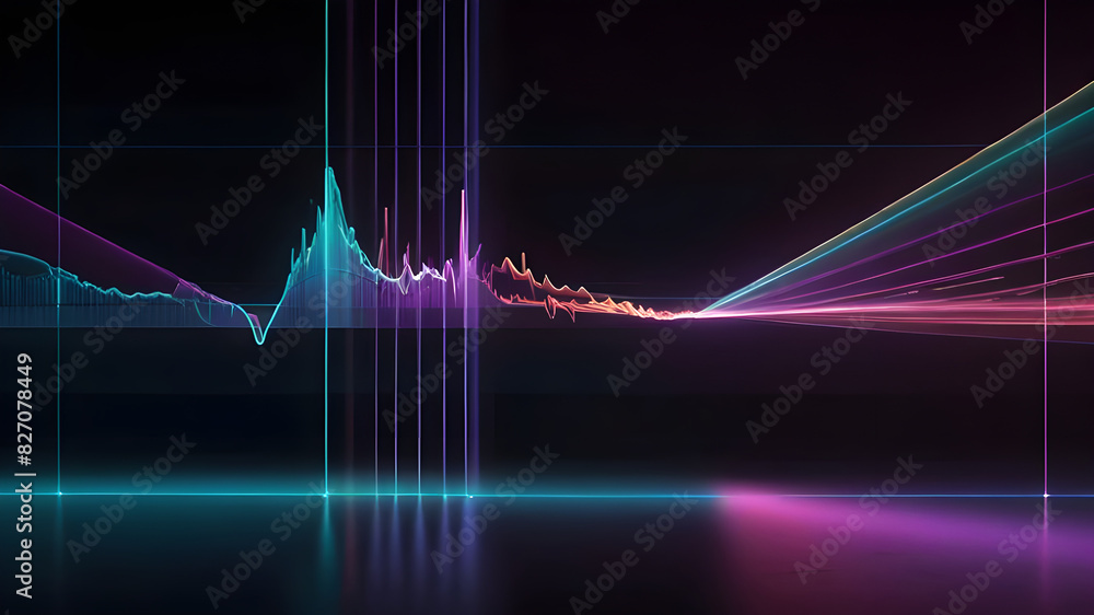 Naklejka premium Crafting Straight Motion Lines on Glowing Backgrounds for Stunning Designs ai generative