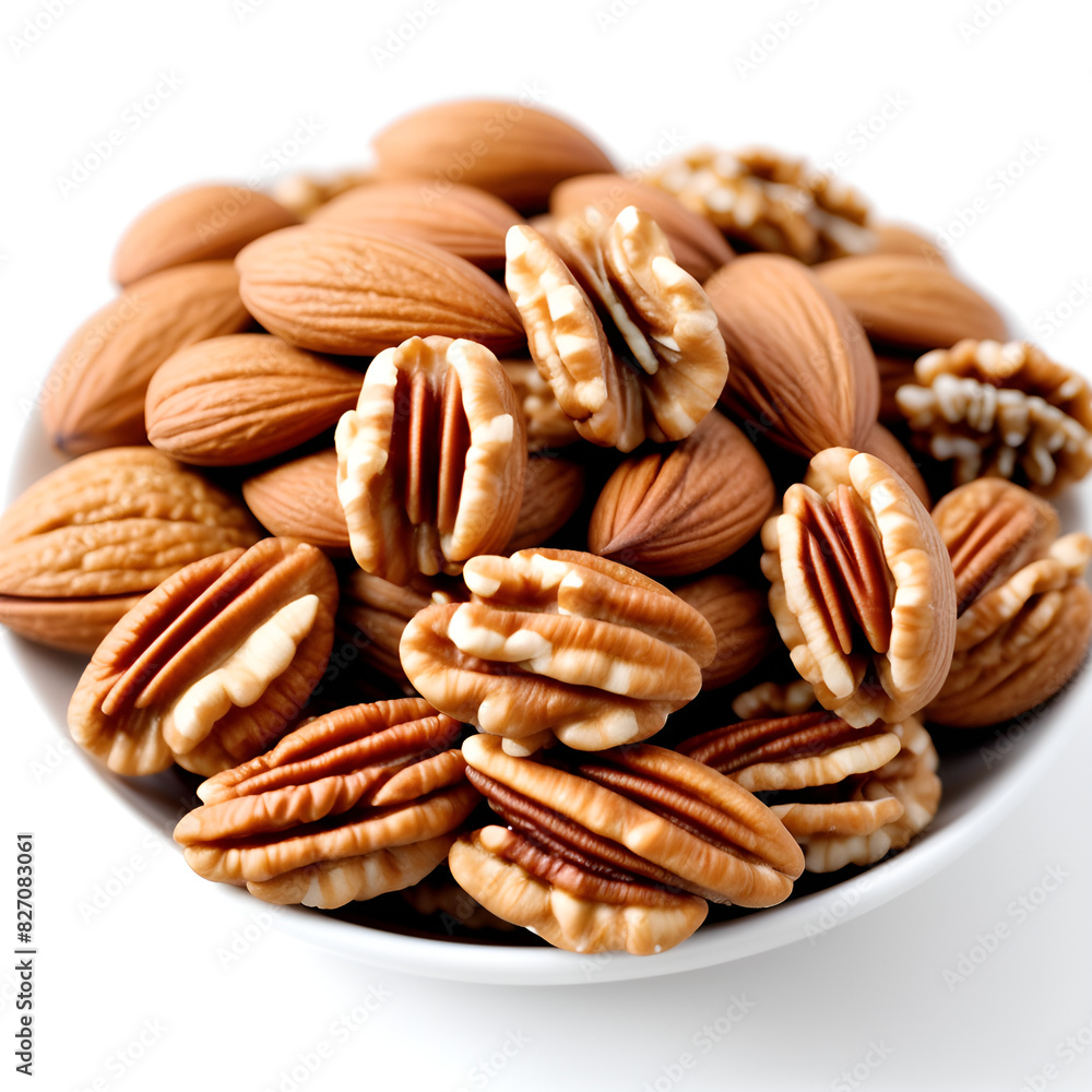 nuts on white background nuts on white background